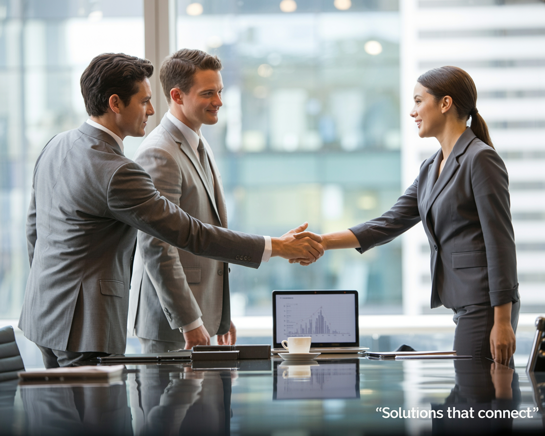 image of business man and woman